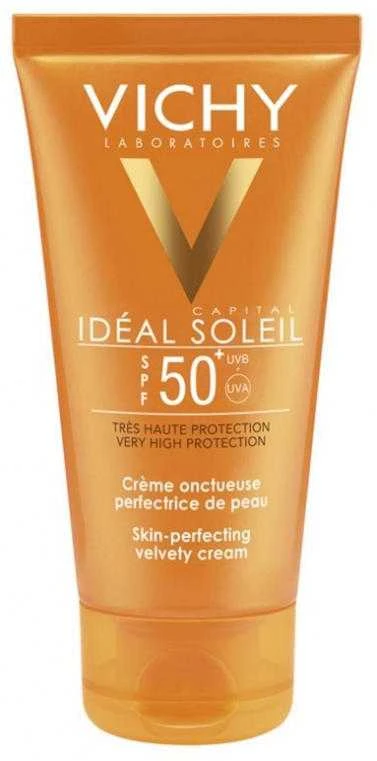 Vichy Idéal Soleil Velvety Dace Kreminis Spf50 veido kremas nuo saulės 50ml