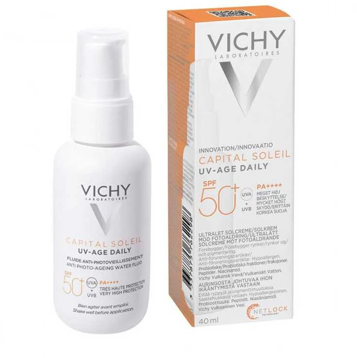 Apsauginis fluidas nuo saulės Vichy Capital Soleil UV-Age Daily SPF50, 40 ml