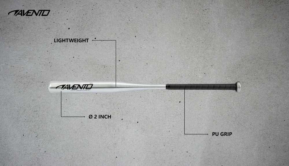 Beisbolo lazda aliumin AVENTO 47AE 75cm Sidabrinis