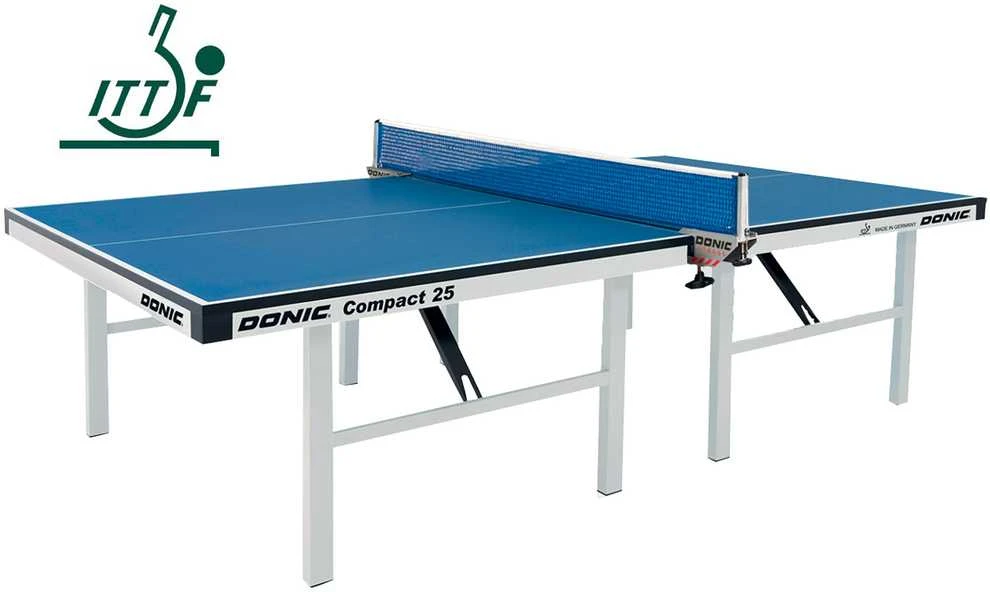 Blue Mėlyna Teniso stalas indoor 25mm Compact 25 ITTF Mėlyna +2dėžės