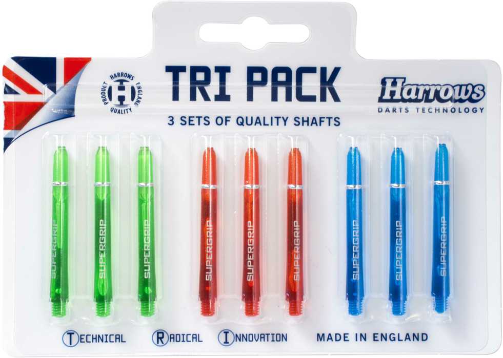 Darts koteliai HARROWS SUPERGRIP COLOUR tri pack Medium 3x3