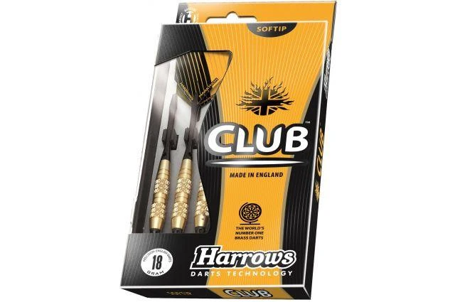 Harrows Smiginio strėlytės softip CLUB BRASS 3x18gK