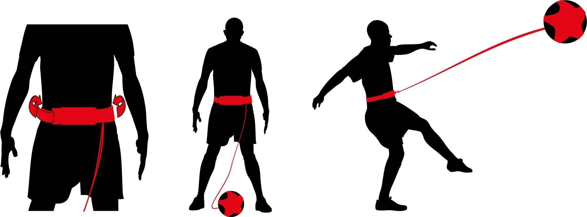 Diržas futbolo įgūdžiams lavinti AVENTO 75BC Juodas/red