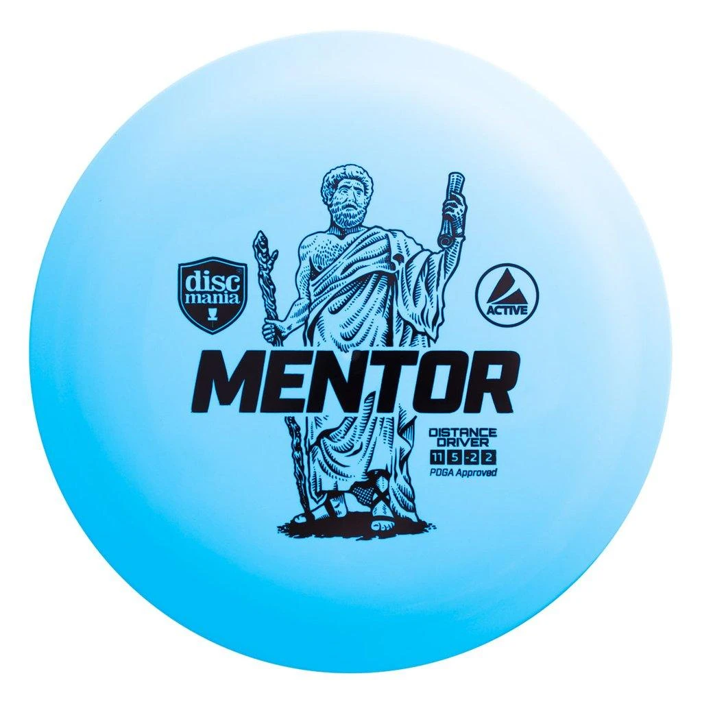 Discmania Mėlyna Diskgolfo diskas Distance Driver MENTOR Active Light Mėlyna