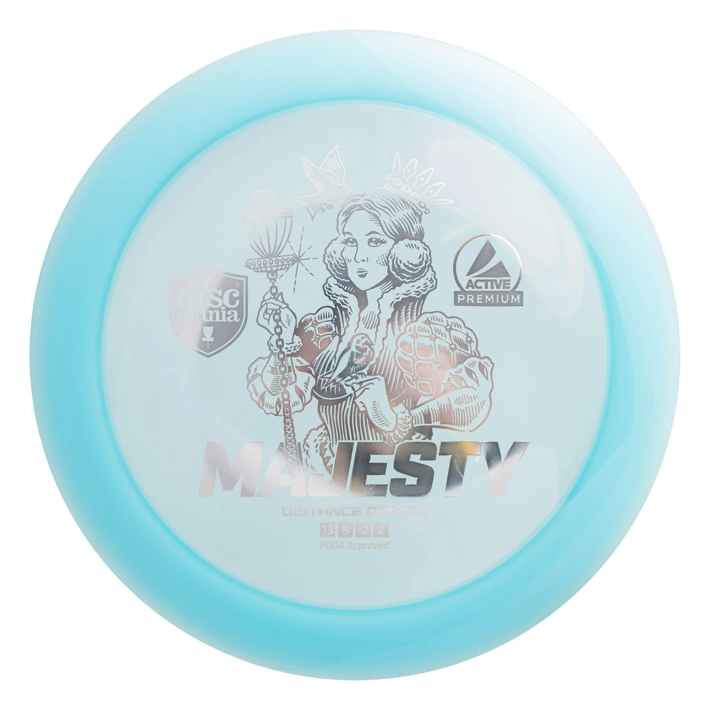 Discmania Mėlyna Diskgolfo diskas Distance Driver MAJESTY Active Premium Mėlyna