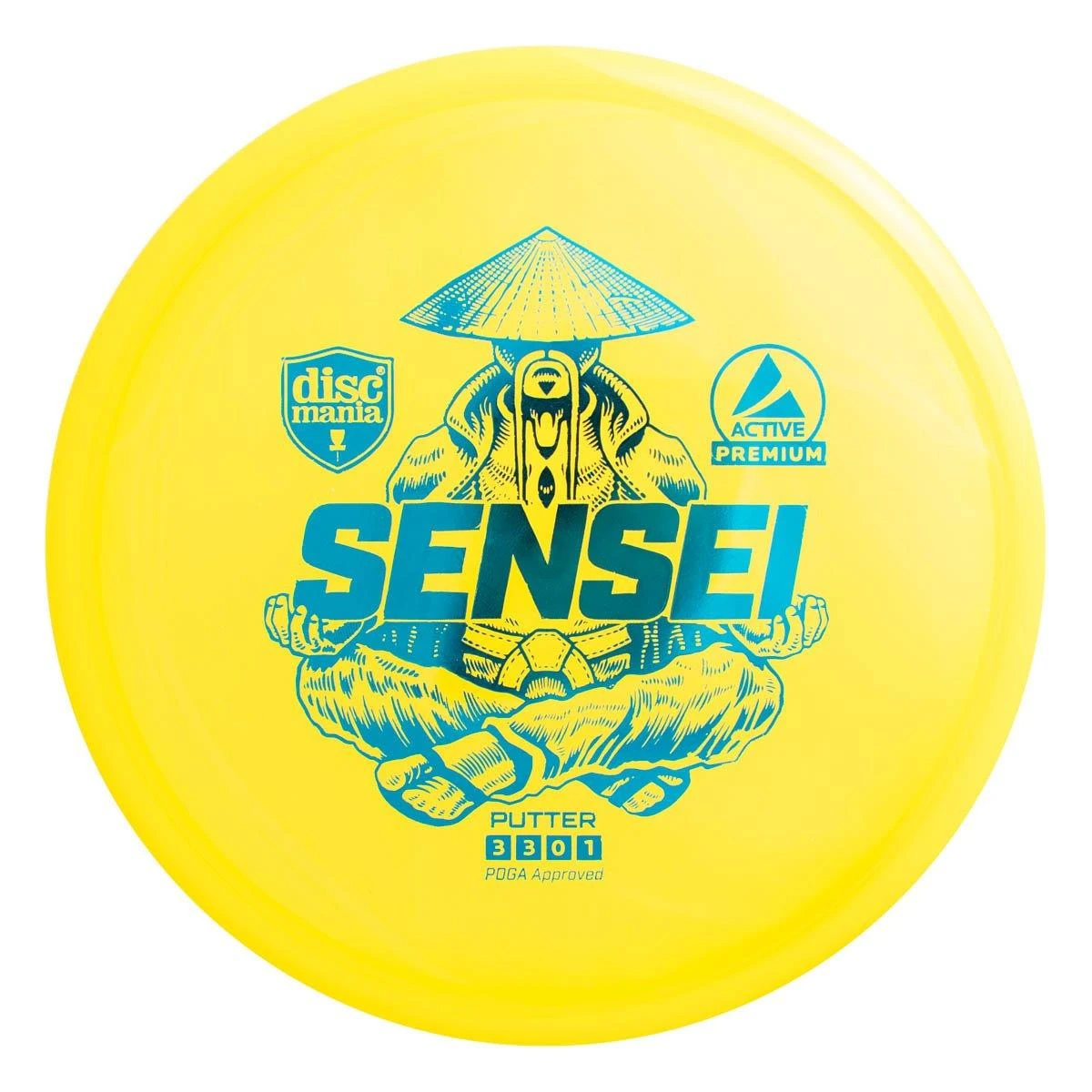 Discmania Diskgolfo diskas Putter SENSEI Active Premium Geltona