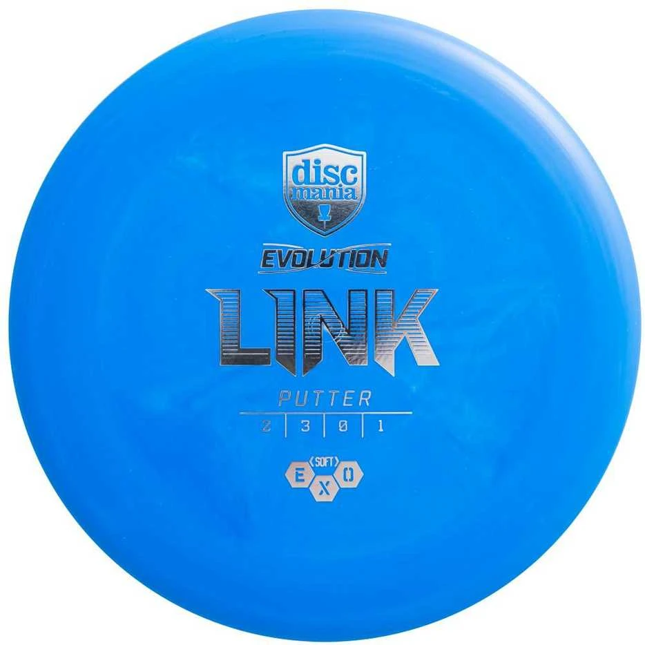 Blue Diskgolfo diskas Putter SOFT EXO LINK Evolution Mėlyna