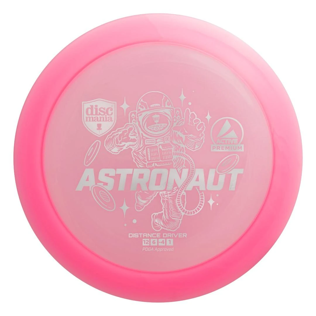 Pink Rožinė Diskgolfo diskas Distance Driver ASTRONAUT Active Premium Rožinė