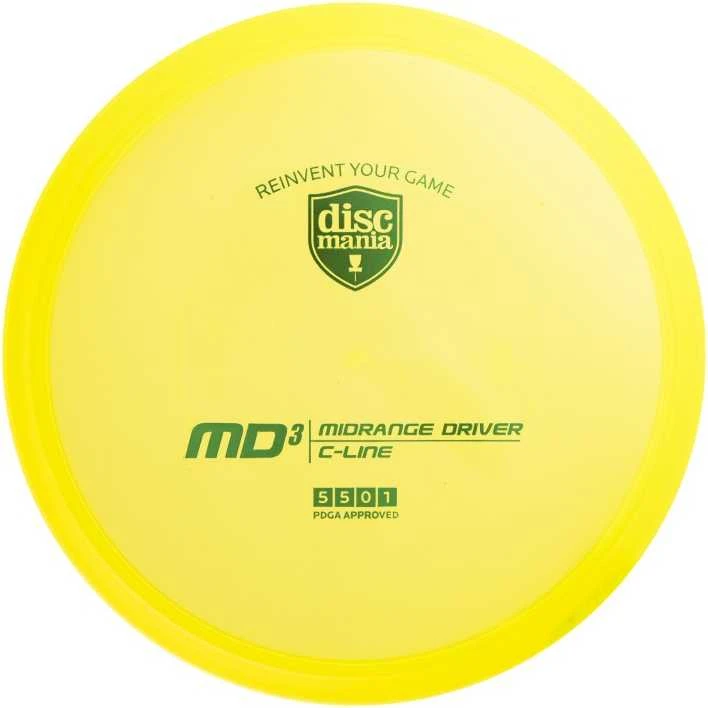Diskgolfo diskas Midrange Driver C-LINE MD3 Geltona