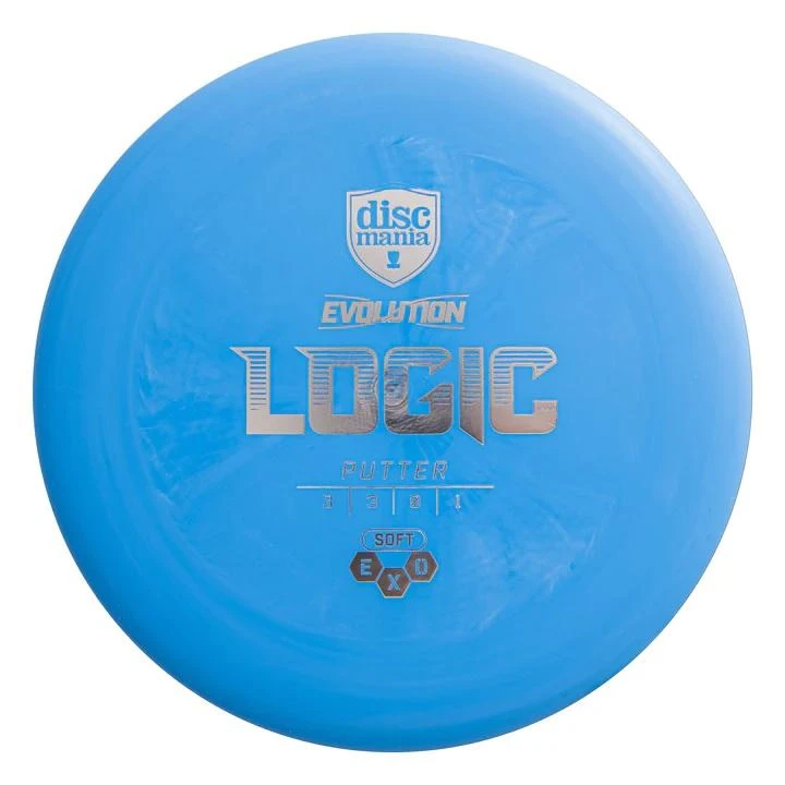 Blue Diskgolfo diskas Putter SOFT EXO LOGIC Evolution Mėlyna