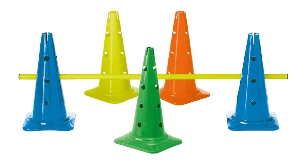 Estafečių kūgis TREMBLAY 50cm 12 skylių yellow