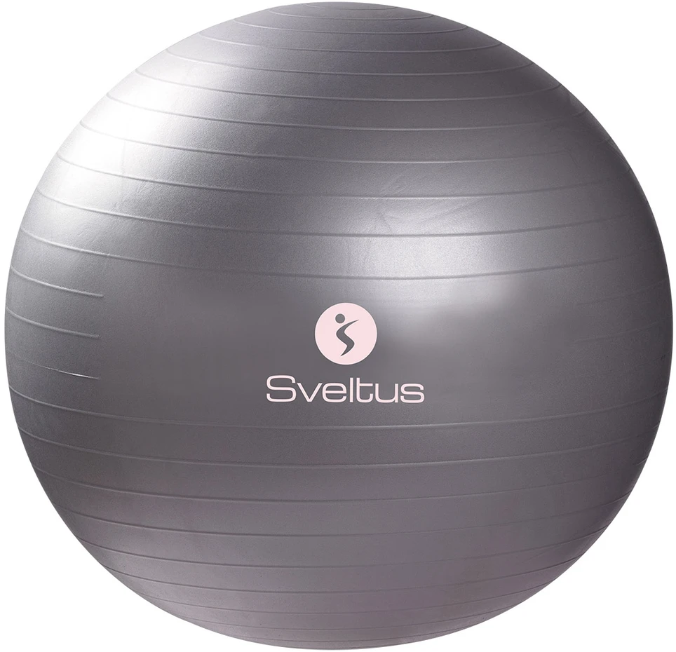 Gimnast. kamuolys GYMBALL 65cm pilkas+pakuotė