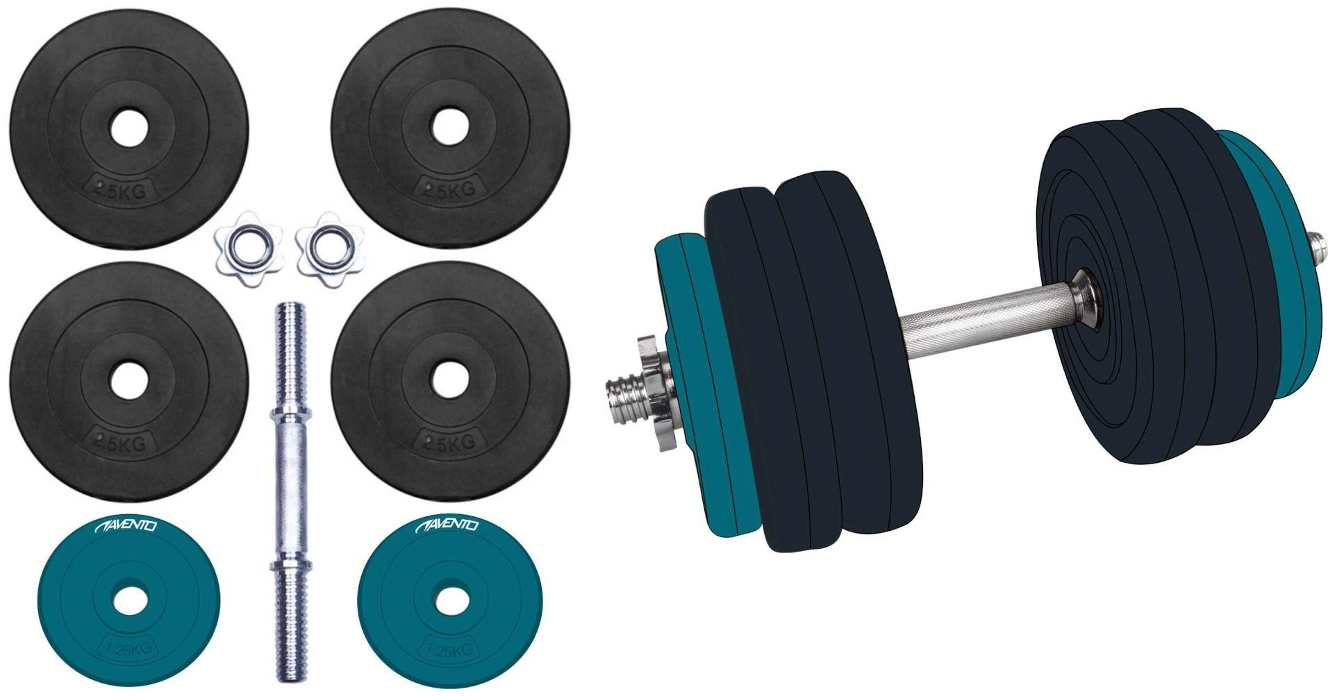 Schreuders Sport Hantelis keič. svorio 15kg AVENTO 42DF sintetinis
