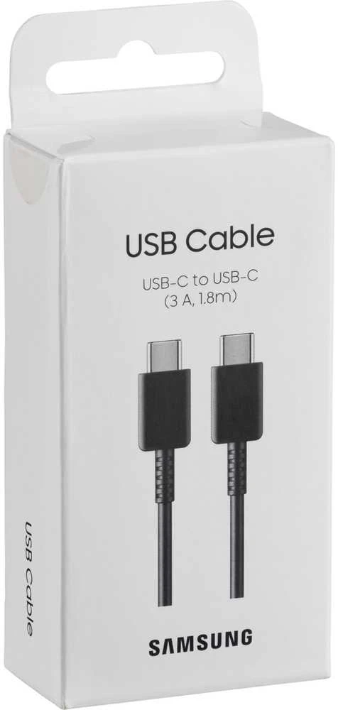 USB kabelis originalus Samsung EP-DX310JBEGEU Type-C-Type-C 1.8m pakuotėje juodas