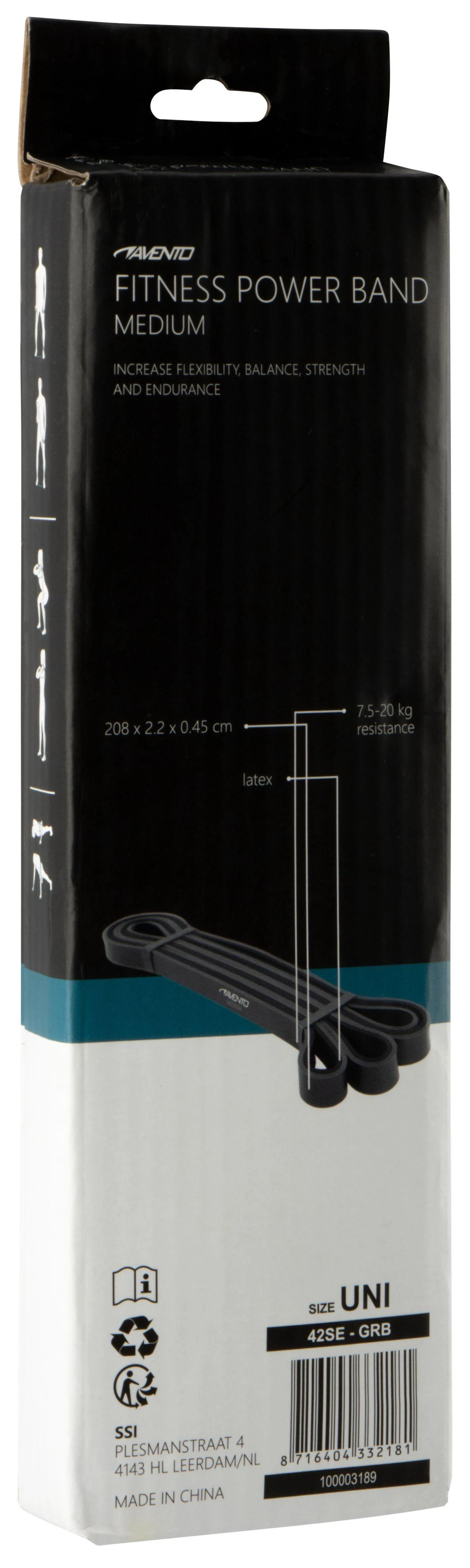 Schreuders Sport Juosta mankštai AVENTO Power band 42SE Medium