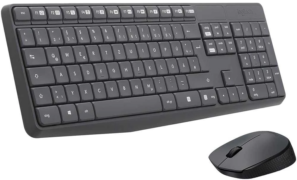Belaidis klaviatūros ir pelės rinkinys Logitech MK235, US išdėstymas