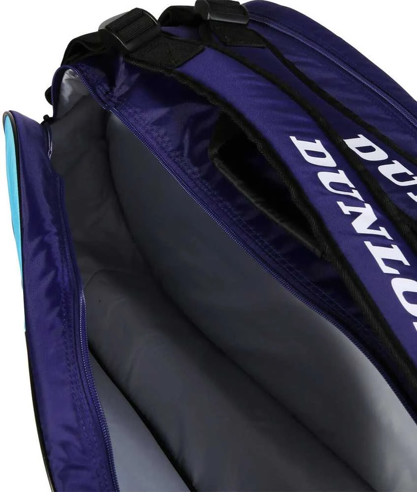 Krepšys tenisui DUNLOP FX-CLUB 10 violet/juodas/cyan