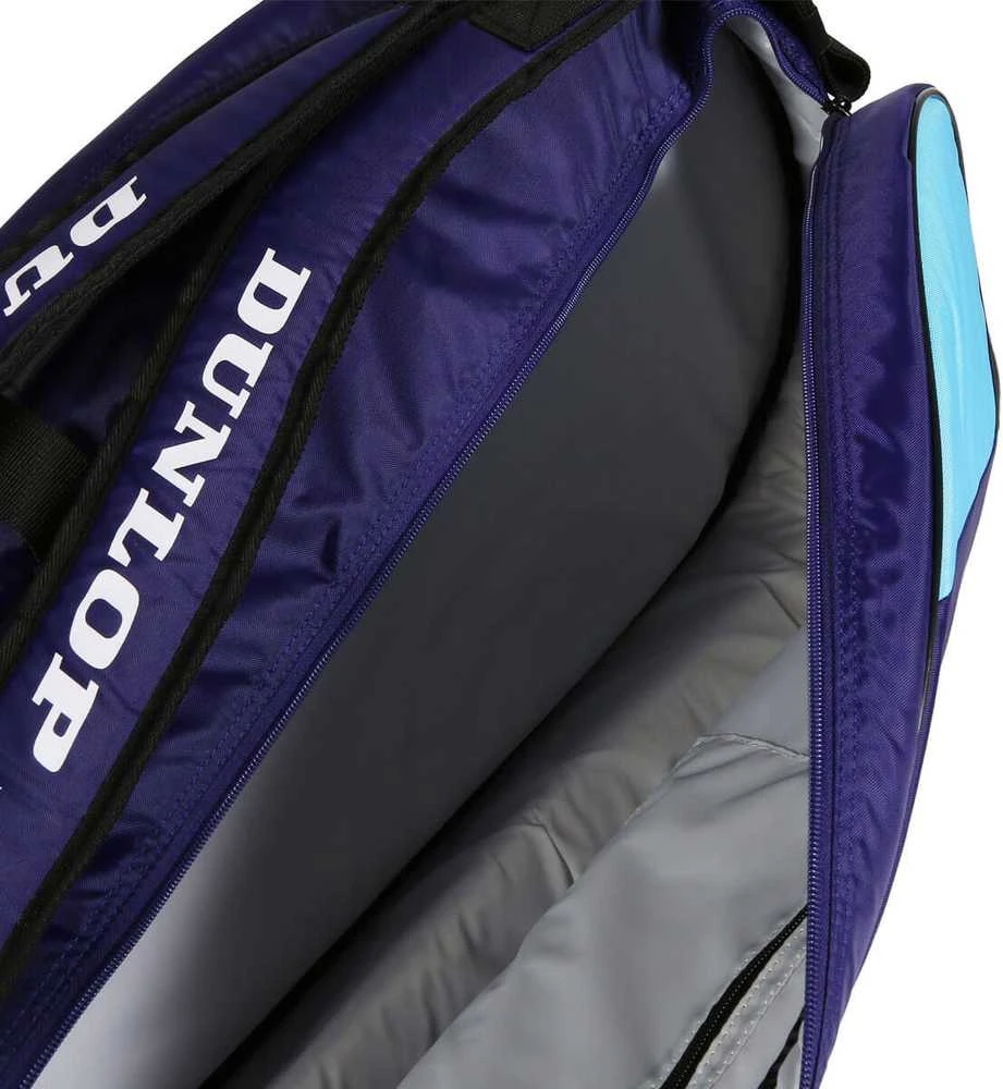 Krepšys tenisui DUNLOP FX-CLUB 10 violet/juodas/cyan