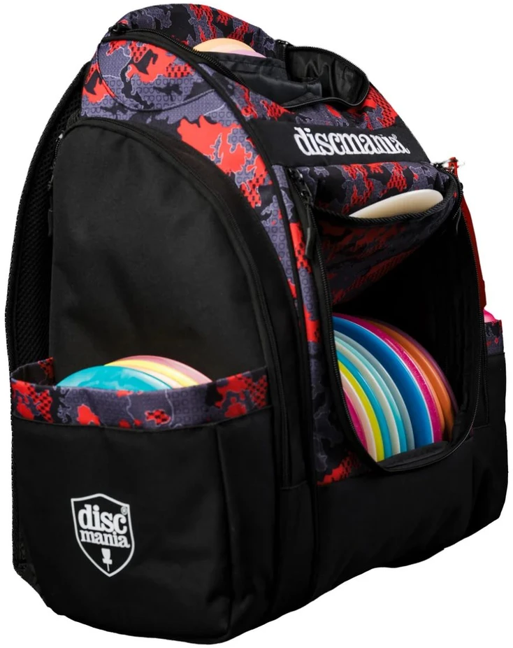 Kuprinė diskgolfo diskams DISCMANIA Fanatic Sky Raudona