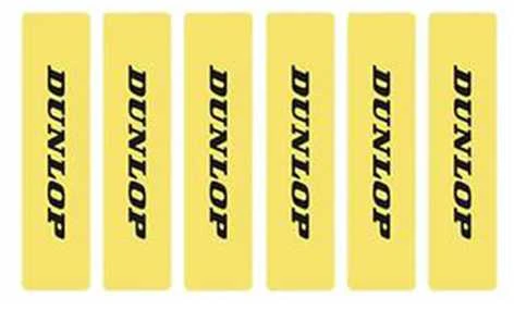 Dunlop Linijos teniso kortui, 12 vnt., geltonos