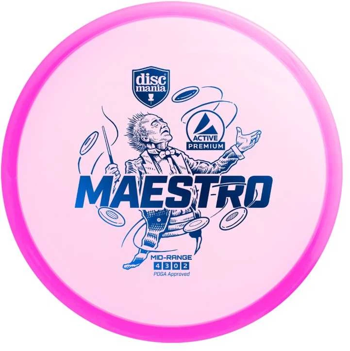 Pink Diskgolfo diskas Midrange Driver MAESTRO Active Premium Rožinė