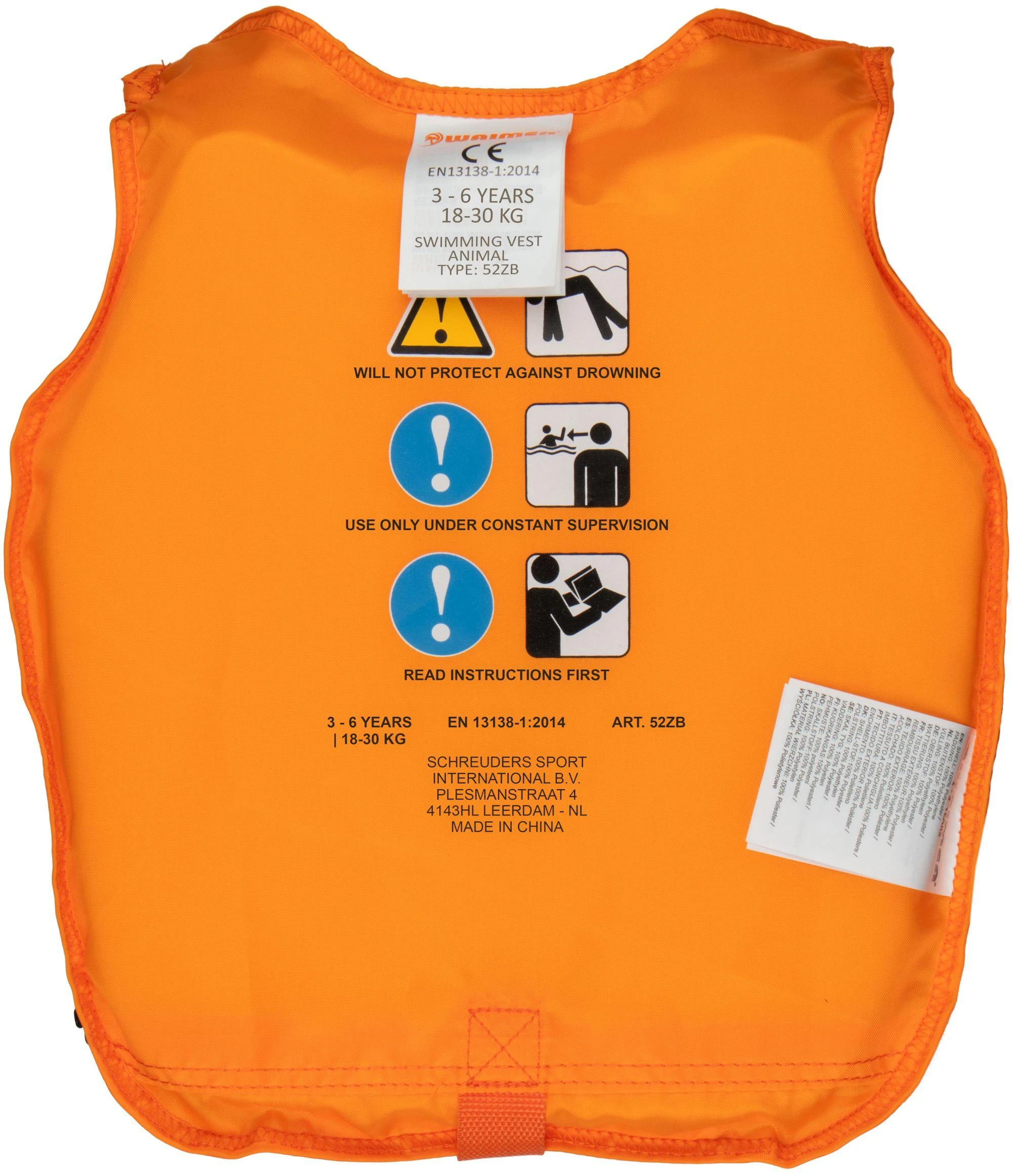 Waimea Oranžinis Plaukimo liemenė 52ZB ORA 18-30kg oranžinis
