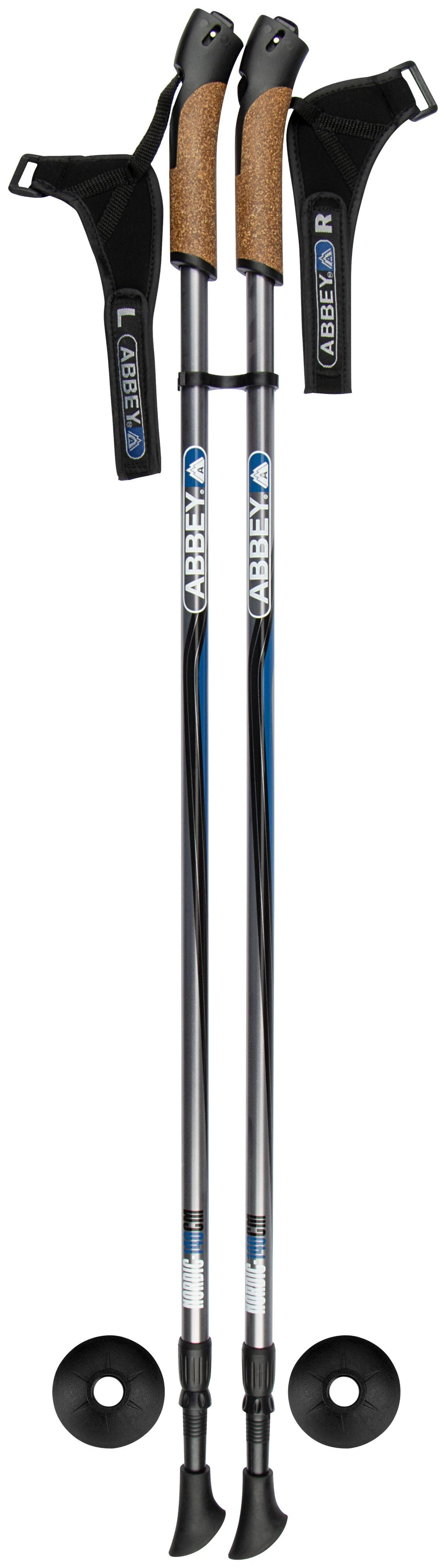 Mėlyna Šiaurietiško ėjimo lazdos ABBEY NORDIC WALKING 21SR ZZB Sidabrinis pilkas/Juodas/Mėlyna