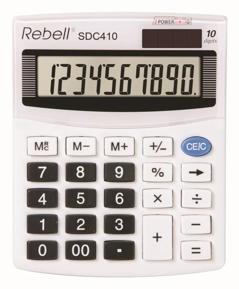 Skaičiuotuvas Rebell SDC-410 su 10 skaitmenų ekranu