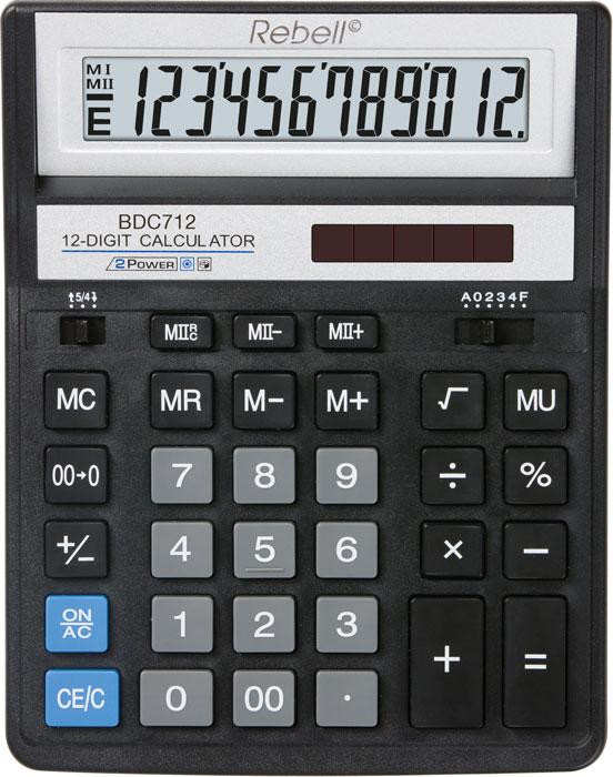Skaičiuotuvas stalinis Rebell BDC712BK
