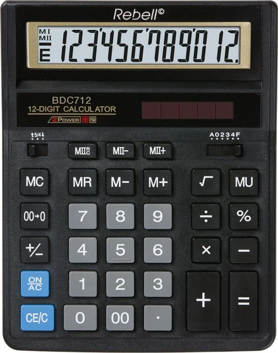 Skaičiuotuvas Rebell BDC712GL 12 skaitmenų ekranas