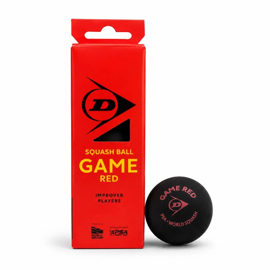 Skvošo kamuoliukas Dunlop GAME Raudona 4x3