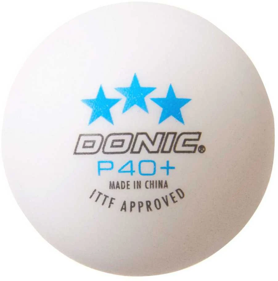 Stalo teniso kamuoliukai DONIC P40+ 3žv. ITTF 3vnt Baltas