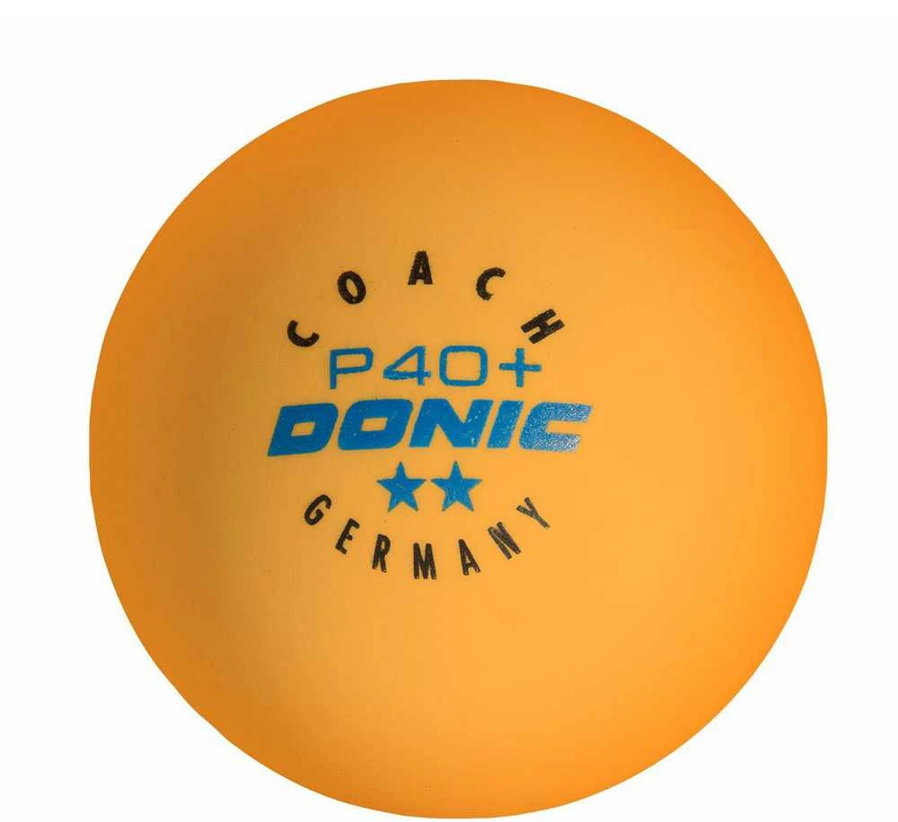 Stalo teniso kamuoliukai DONIC P40+ Coach 2žv. 6vnt Oranžinis