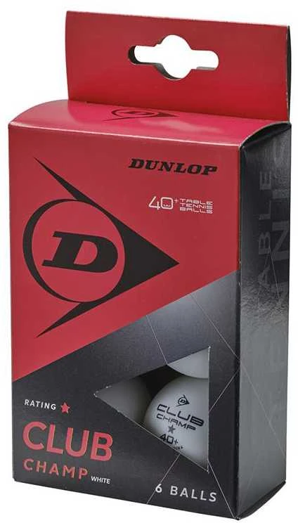 Stalo teniso kamuoliukai Dunlop CLUB CHAMP 1žv. 6vnt Baltas