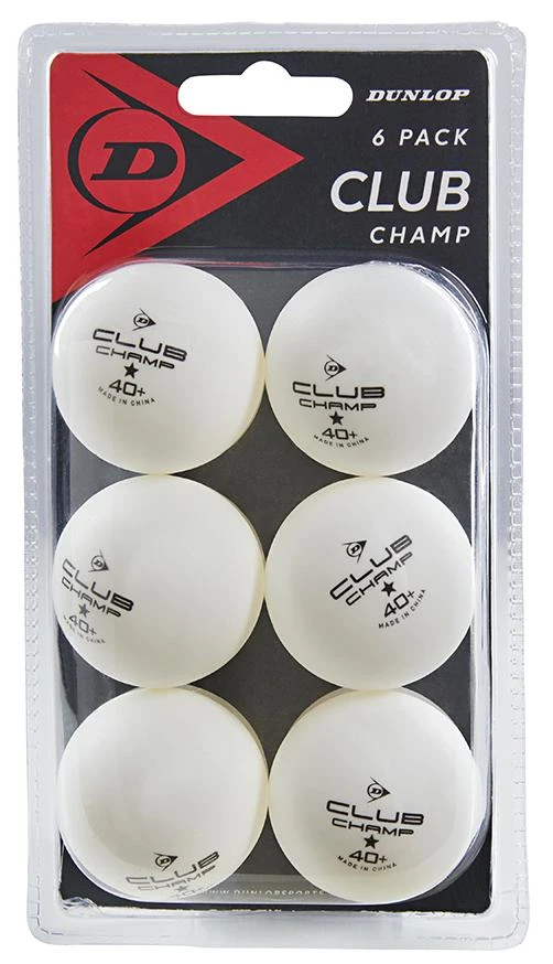 Stalo teniso kamuoliukai Dunlop CLUB CHAMP 1žv. 6vnt Baltas