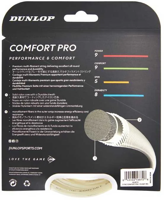 Stygos tenisui COMFORT PRO 17g/1.28mm 12m multifilamentinės