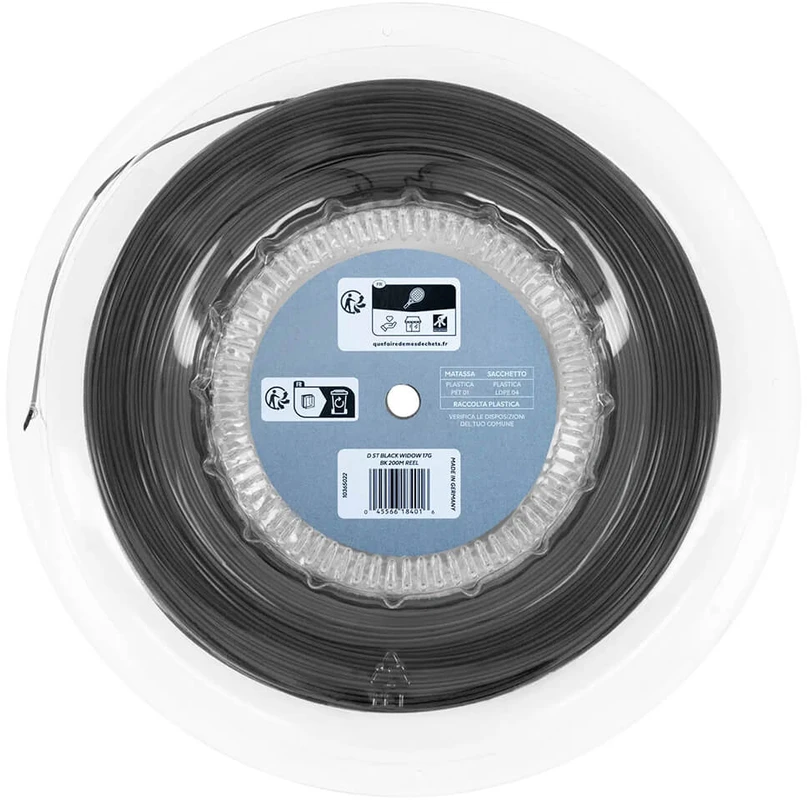 Stygos tenisui Juodas WIDOW ATP 17g/1.26mm 200m