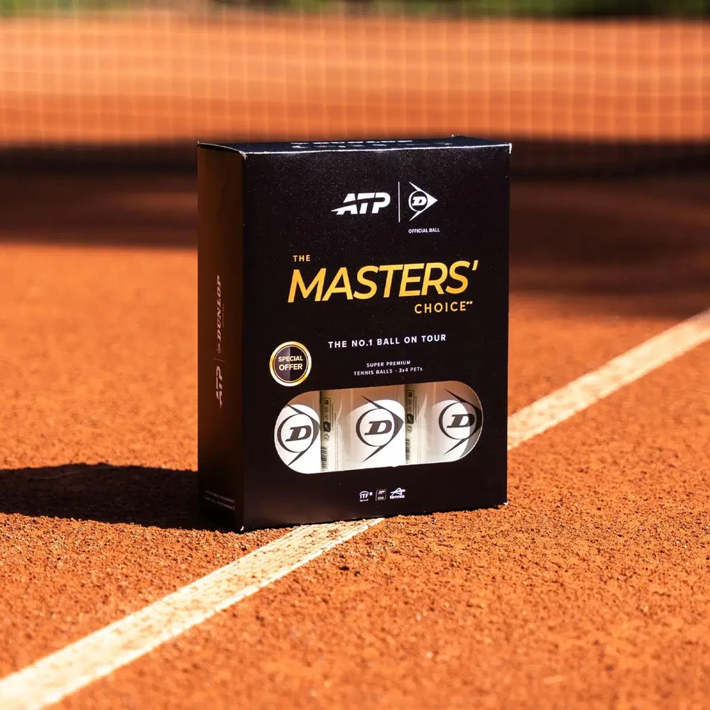 Teniso kamuol. DUNLOP ATP TOUR MASTERS 3x4PET
