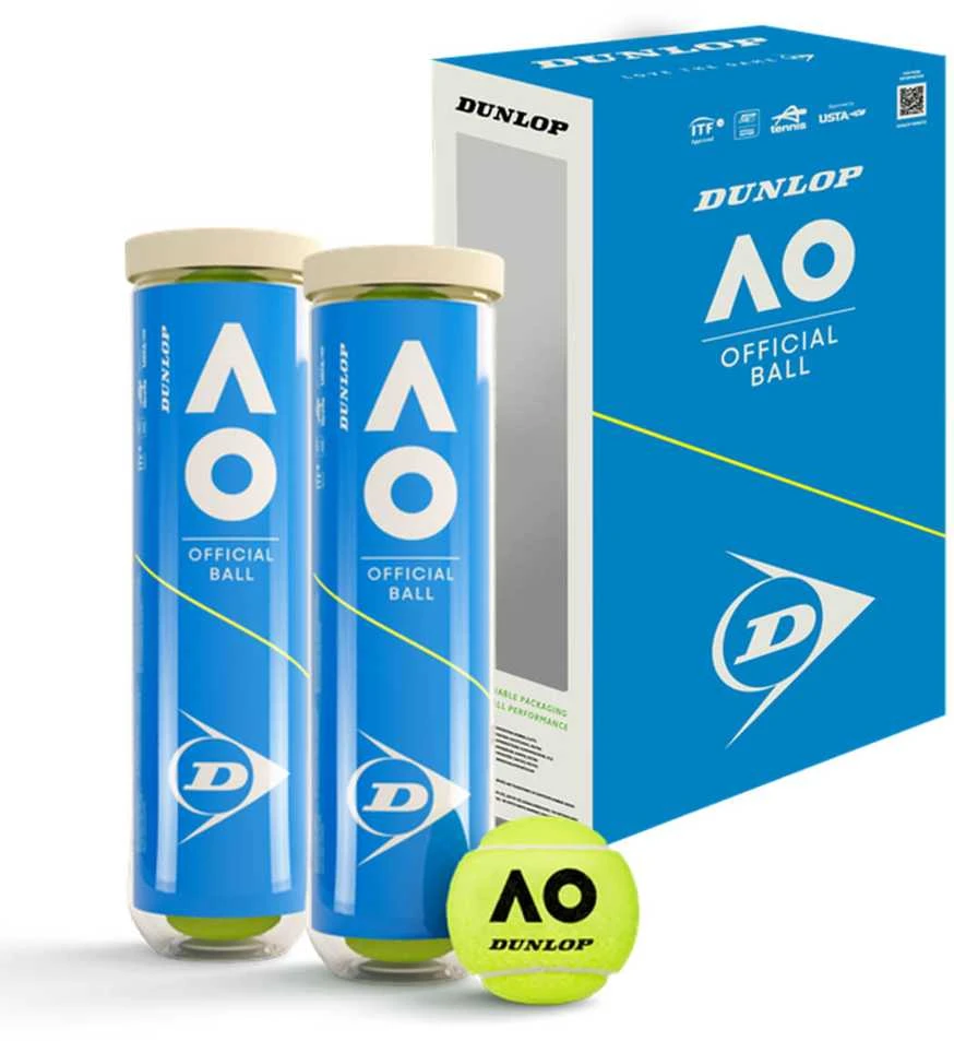 Dunlop Sport Teniso kamuol. DUNLOP AUSTRALIJOS ATVIRAS 2x4PET ITF