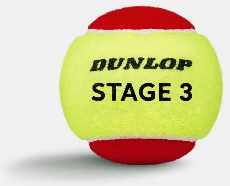Teniso kamuol. DUNLOP STAGE 3 Raudonas 12-box ITF