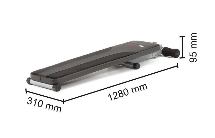 EVERFIT WBK-100 sulankstytas suoliukas su matmenimis