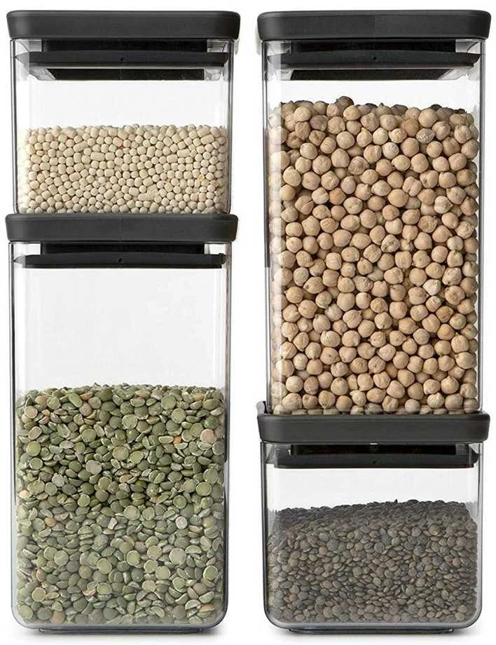 4x1 Brabantia TASTY+ Square Canister tamsiai pilka