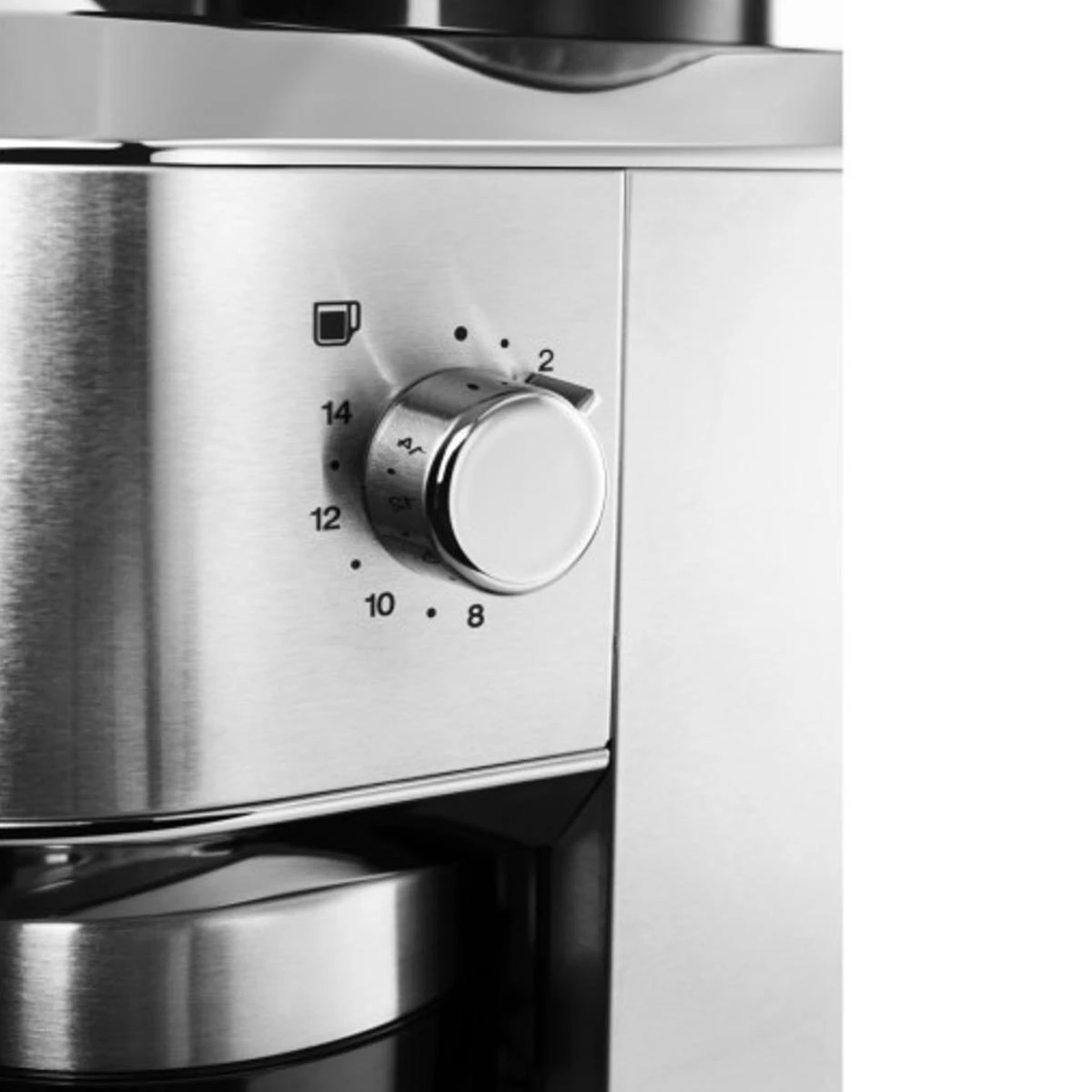 Kavamalė Delonghi kavos malūnėlis KG520M DEDICA Inox/ juodas, 150 W, 350 g, Puodelių skaičius 14 vnt.