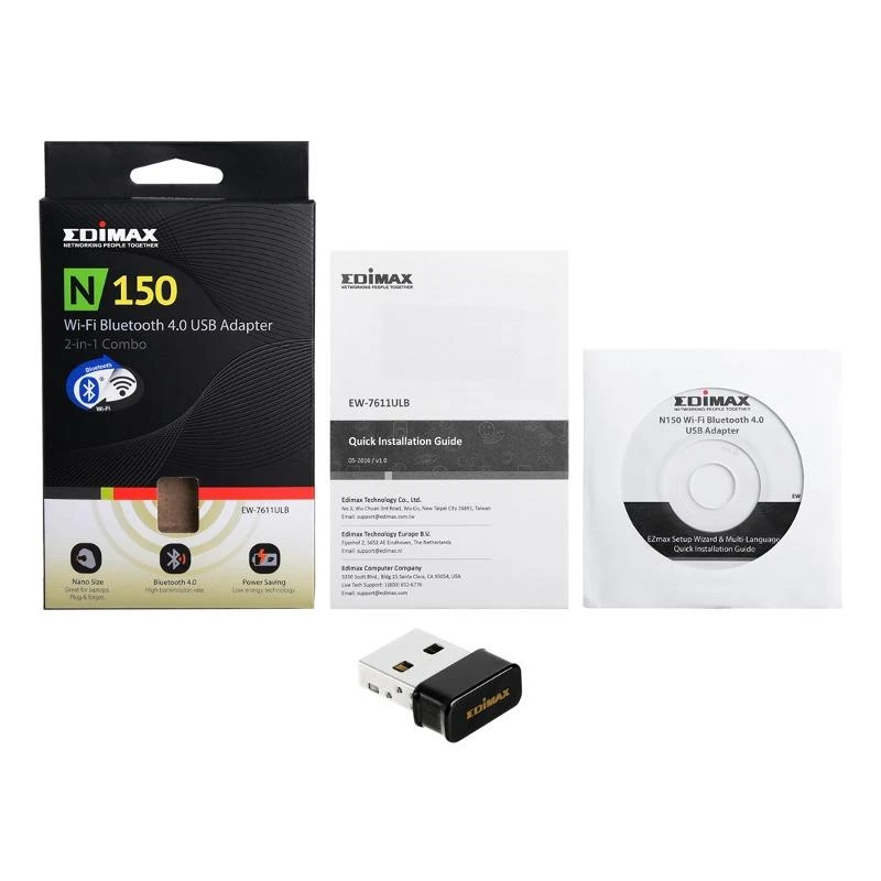 Edimax N150 Wi-Fi Bluetooth 4.0 nano USB adapteris