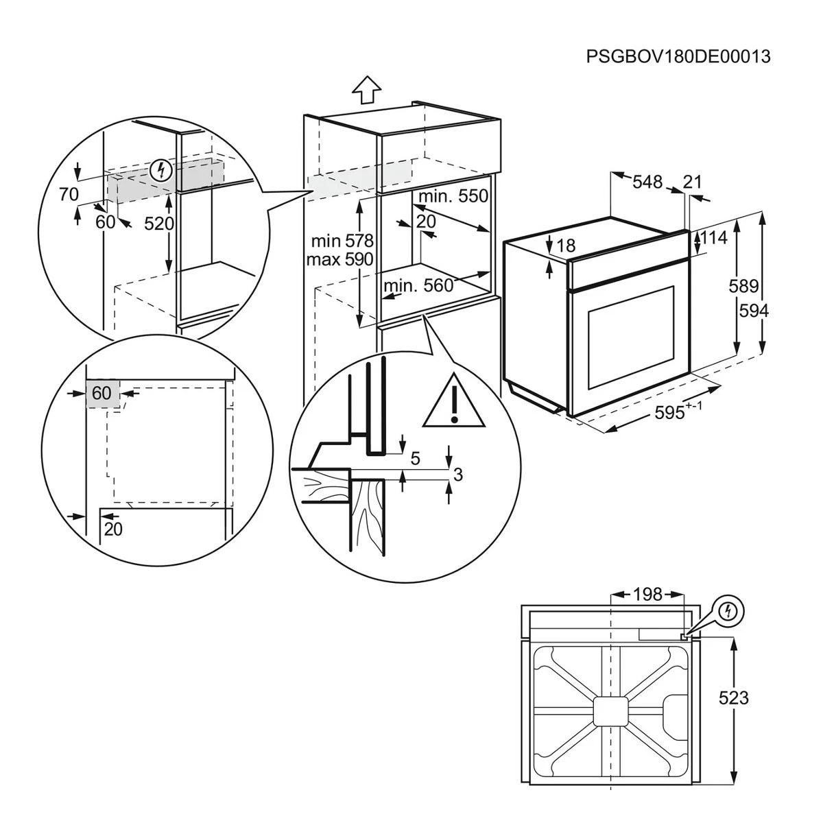 Įmontuojama orkaitė Electrolux EOD5C50Z
