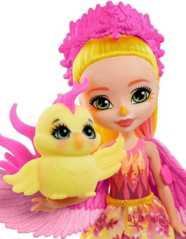 Enchantimals herojė feniksė Falonė su gyvūnėliu