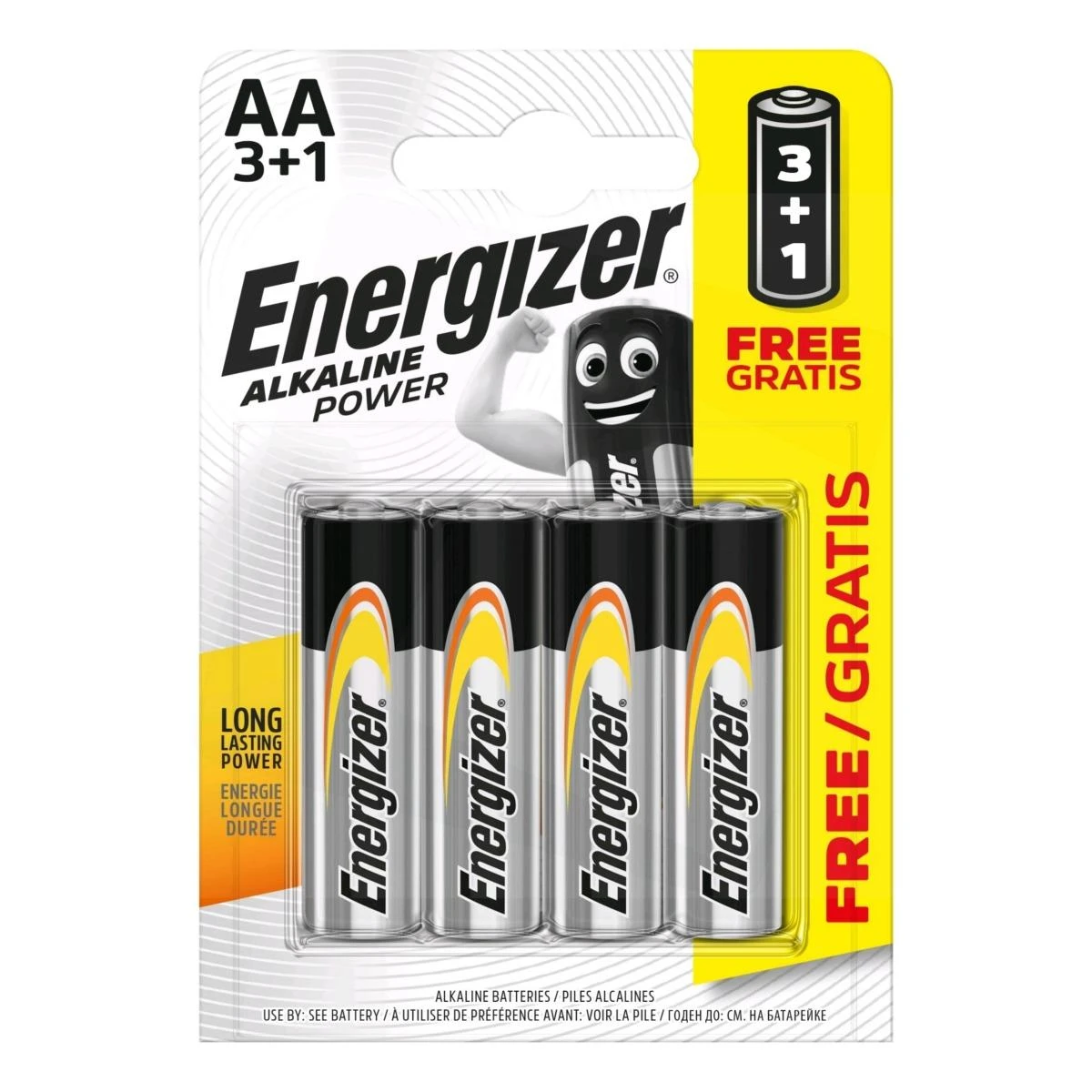 Energizer AA šarminių baterijų rinkinys 3+1