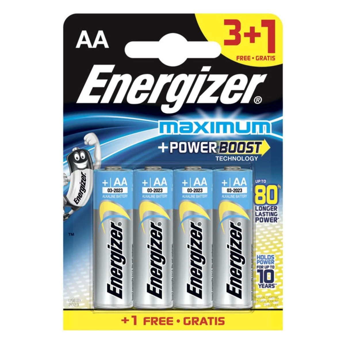 Energizer AA baterijos 3+1 pakuotė