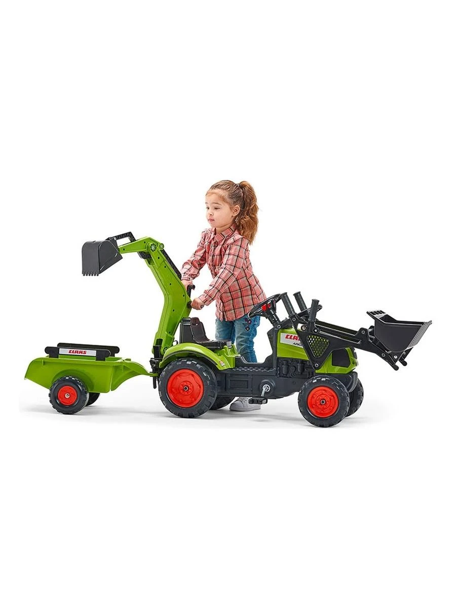 Vaikiškas traktorius su priekaba FALK CLAAS Arion Backhoe