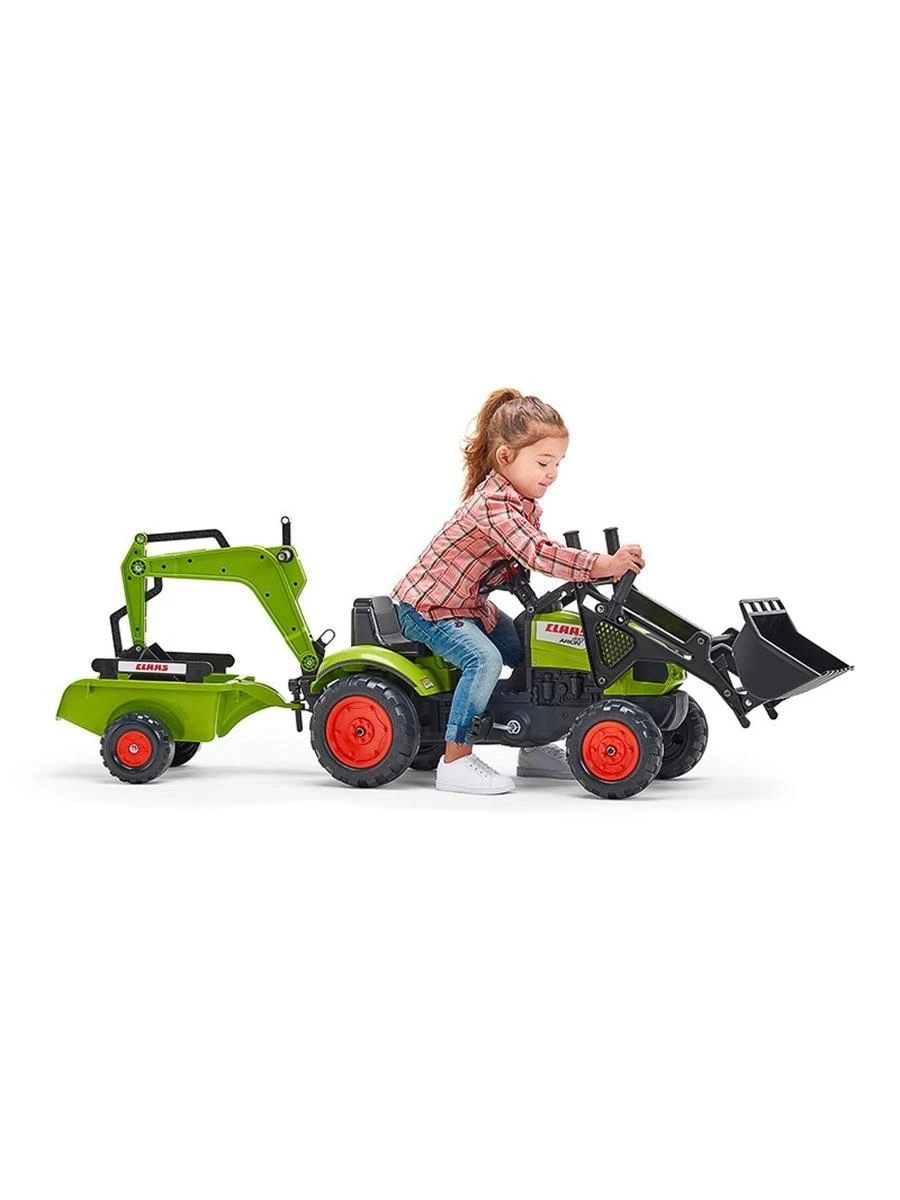 Vaikiškas traktorius su priekaba FALK CLAAS Arion Backhoe